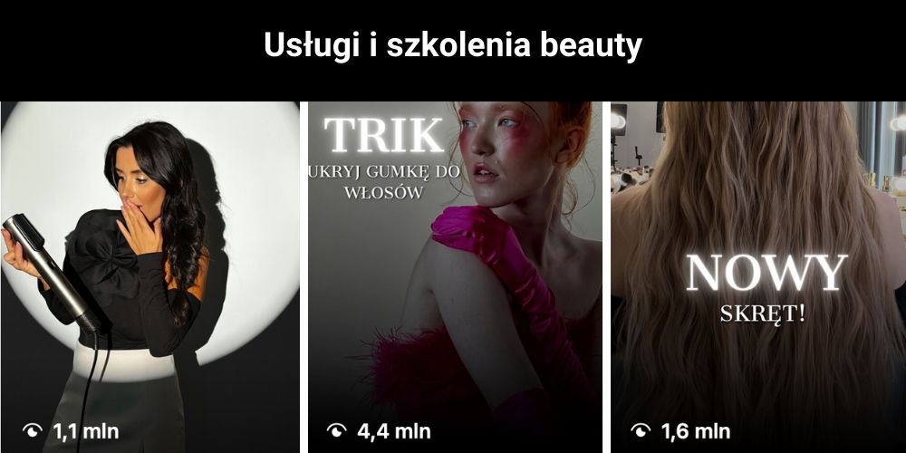 usługi i szkolenia beauty - zasięgi