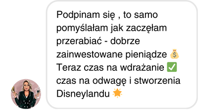 Opinia kursantki