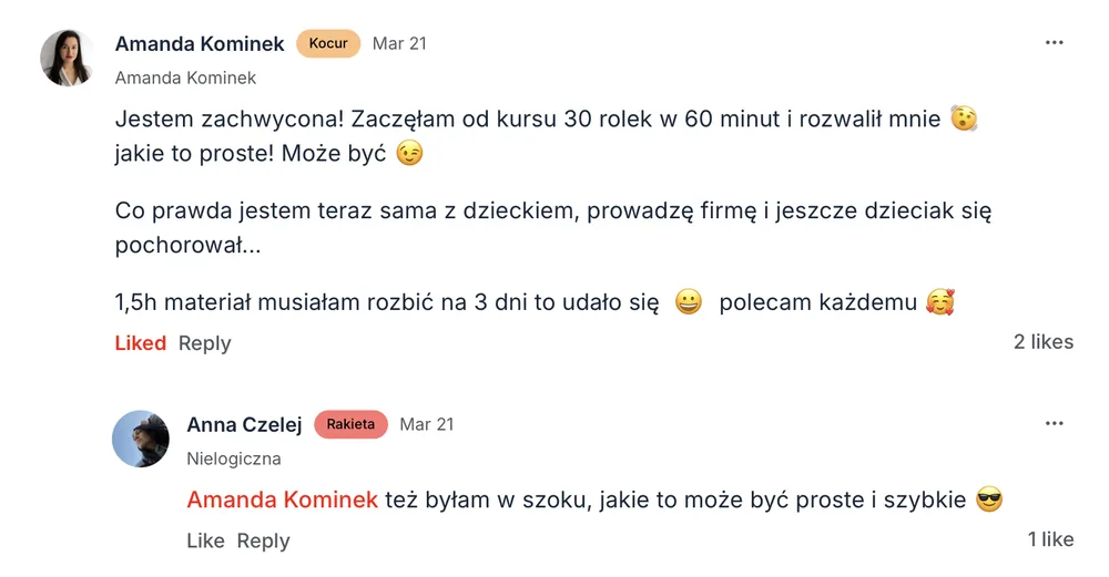 Opinia: Kasia Chojnacka o MOCNO Clubie