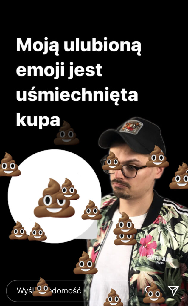 naklejki szybkiej reakcji na instagramie