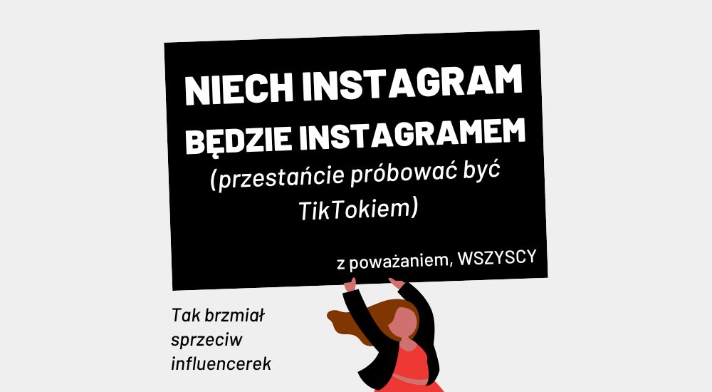 Instagram wstrzyma zmiany w kierunku TikToka postulat z change org